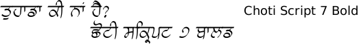 Gurmukhi font Choti Script free download