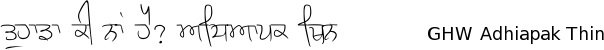 Gurmukhi Hand-Written font Adhiapak free download