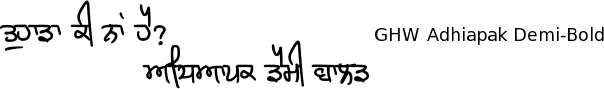 Gurmukhi Hand-Written font Adhiapak free download