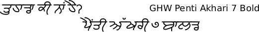 Gurmukhi Hand-Written font Penti Akhari free download