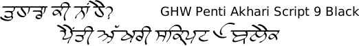 Gurmukhi Hand-Written font Penti Akhari Script free download