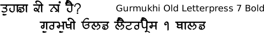 Gurmukhi Old Letterpress font free download