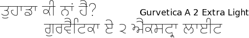 Gurvetica A2 font gurmukhi free download