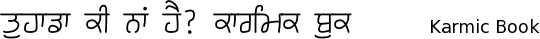 Karmic-Sanj_Bold font gurmukhi free download