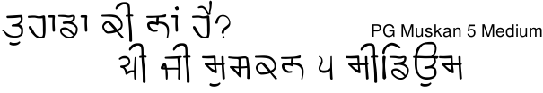 PG Muskan 5 Medium Gurmukhi free download