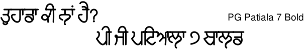 PG Patiala 7 Bold Gurmukhi free download