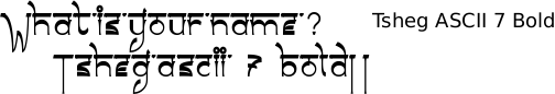 Tsheg ascii 7 Bold font Gurmukhi free download